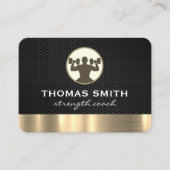 Personal Trainer Metallic Gold Trim | geschiktheid Visitekaartje (Voorkant)