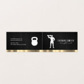 Personal Trainer Metallic Gold Trim Visitekaartje (Buitenkant ongevouwen)