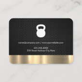 Personal Trainer Metallic Gold Trim Visitekaartje (Achterkant)