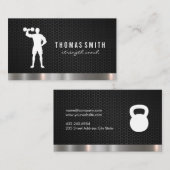 Personal Trainer Metallic Trim Visitekaartje (Voorkant / Achterkant)