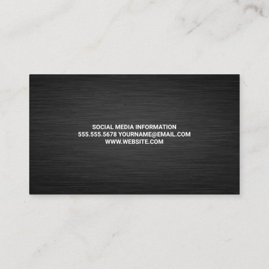 Personal Trainer Modern Logo Visitekaartje (Achterkant)