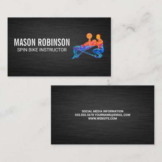 Personal Trainer Modern Logo Visitekaartje (Voorkant / Achterkant)