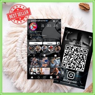 Personal Trainer Modern & Trendy Fitness Instagram Visitekaartje