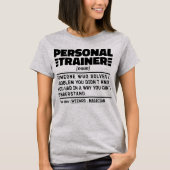 Personal Trainer Noun Certified Coach Humor Quote T-shirt (Voorkant)