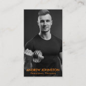 Personal Trainer of Coach Zwart & Sinaasappel Afsprakenkaartje (Voorkant)