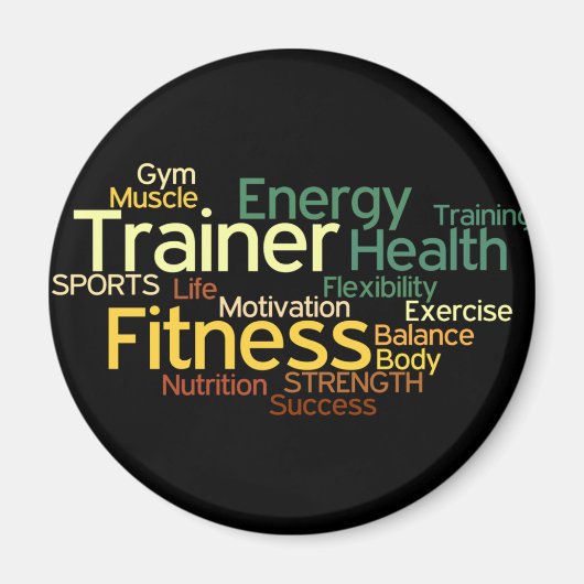 Personal Trainer of Fitness Center Magnet (Voorkant)