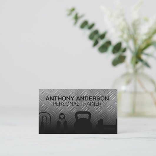 Personal Trainer | Opleidingsmateriaal | Staal Visitekaartje (Staand voorkant)