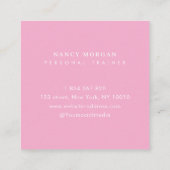 Personal Trainer Photo Collage Pink Vierkante Visitekaartje (Achterkant)