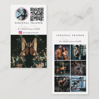 Personal Trainer Photo Feed Social Media QR Code Visitekaartje