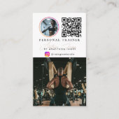 Personal Trainer Photo Feed Social Media QR Code Visitekaartje (Voorkant)