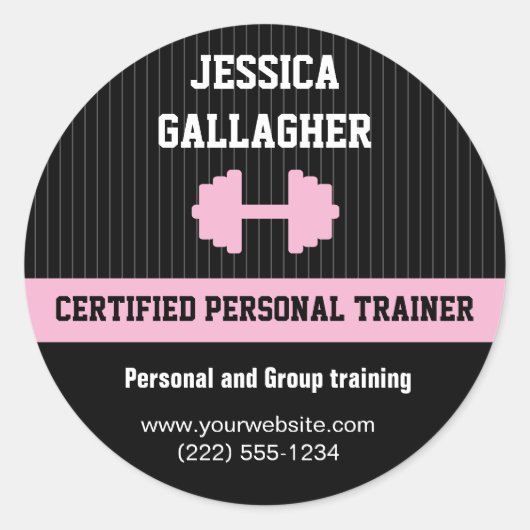 Personal Trainer Promotionele Sticker (Voorkant)