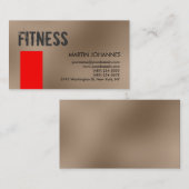Personal Trainer Red Beige Visitekaartje (Voorkant / Achterkant)