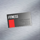 Personal Trainer Red Grey Visitekaartje Magneet (Voorbeeld)