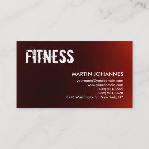 Personal Trainer Red White Visitekaartje