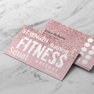 Personal Trainer Roos Gold Glitter Fitness Loyalit Klantenkaartje