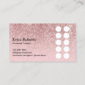 Personal Trainer Roos Gold Glitter Fitness Loyalit Klantenkaartje (Achterkant)