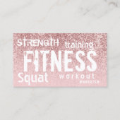 Personal Trainer Roos Gold Glitter Fitness Loyalit Klantenkaartje (Voorkant)