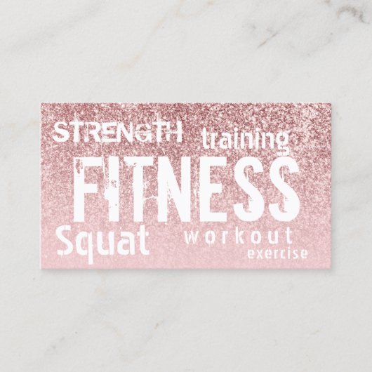 Personal Trainer Roos Gold Glitter Fitness Loyalit Klantenkaartje (Voorkant)