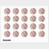 Personal trainer roze glitter ronde sticker (Vel)