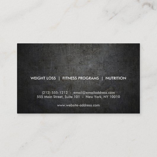 PERSONAL TRAINER SKETCH LOGO III VISITEKAARTJE (Achterkant)