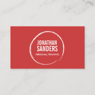 PERSONAL TRAINER SKETCH LOGO op rood Visitekaartje