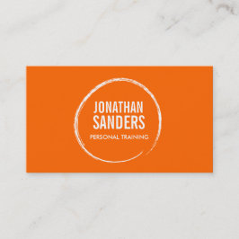 PERSONAL TRAINER SKETCH LOGO OP SINAASAPPEL VISITEKAARTJE