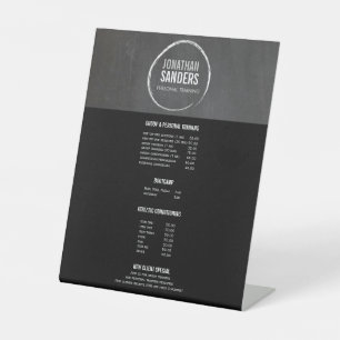 Personal Trainer Sketch Logo Reclamebord Met Voetstuk