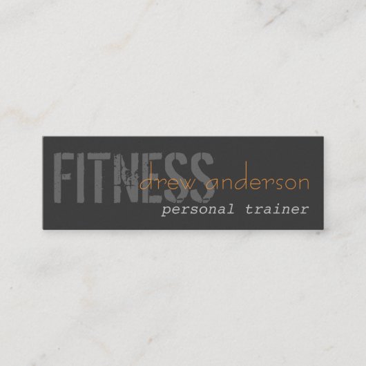 Personal Trainer Skinny Elegant Visitekaartje (Voorkant)