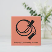 Personal Trainer Skipping Rope Thank You Card Bedankkaart (Staand voorkant)