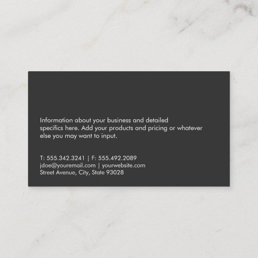 Personal Trainer | Thuistraining | QR Visitekaartje (Achterkant)