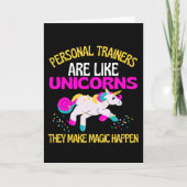 Personal Trainer Unicorn, Magical Unicorn Gym Fun Kaart (Voorkant)