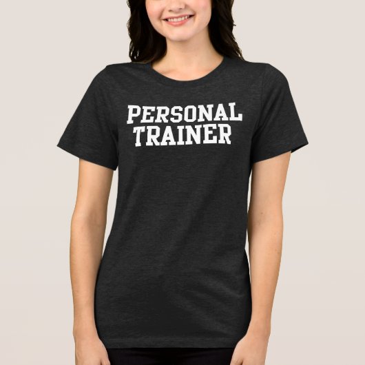 Personal Trainer Varsity Tri-Blend Shirt (Voorkant)