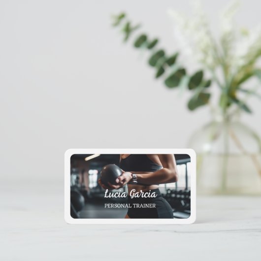 Personal trainer visitekaartje (Staand voorkant)