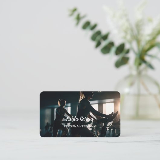 Personal trainer visitekaartje (Staand voorkant)