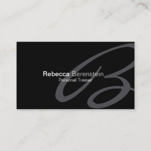 Personal Trainer Visitekaartje Fancy Monogram