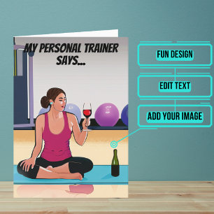 Personal Trainer Zegt om te Hydrate Gym Verjaardag Kaart