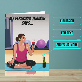 Personal Trainer Zegt om te Hydrate Gym Verjaardag Kaart