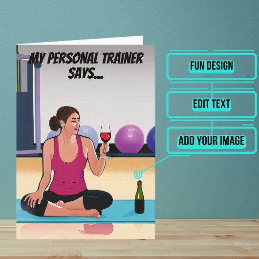 Personal Trainer Zegt om te Hydrate Gym Verjaardag Kaart