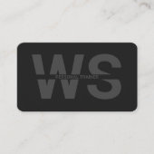 Personal Trainer Zwart met Initialen Visitekaartje (Voorkant)