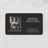 Personal Trainer Zwart met Initialen Visitekaartje (Achterkant)