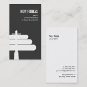 Personal Training Instructor Simple Black Visitekaartje (Voorkant / Achterkant)