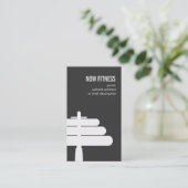 Personal Training Instructor Simple Black Visitekaartje (Staand voorkant)