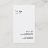 Personal Training Instructor Simple Black Visitekaartje (Achterkant)