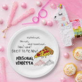 Personal Vendetta borden voor pizza! Papieren Bordje (Feest)