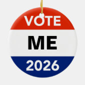 Personal Vote 2026 Midterm Election Campaign Keramisch Ornament (Achterkant)