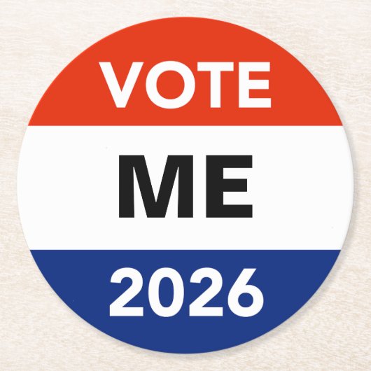 Personal Vote 2026 Midterm Election Campaign Ronde Kartonnen Onderzetter (Voorkant)