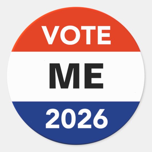 Personal Vote 2026 Midterm Election Campaign Ronde Sticker (Voorkant)