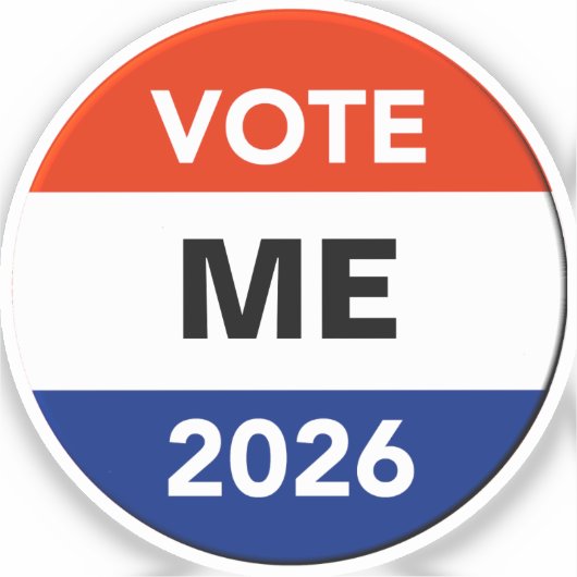 Personal Vote 2026 Midterm Election Campaign Sticker (Voorkant)