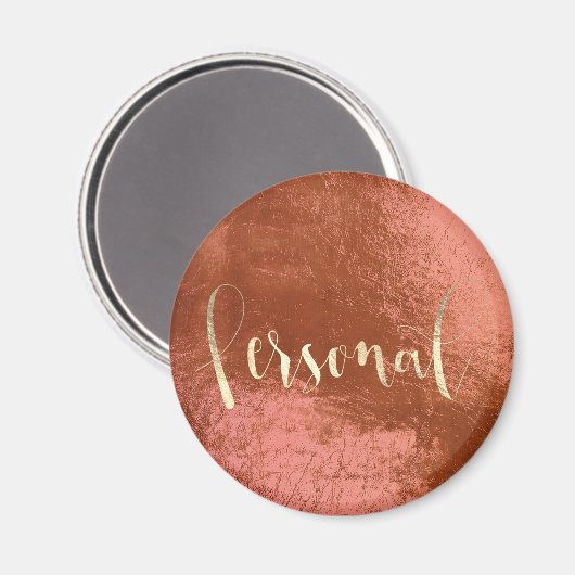 Personal Weekse Planner Pink Blush Copper Gold Magneet (Voorkant / Achterkant)