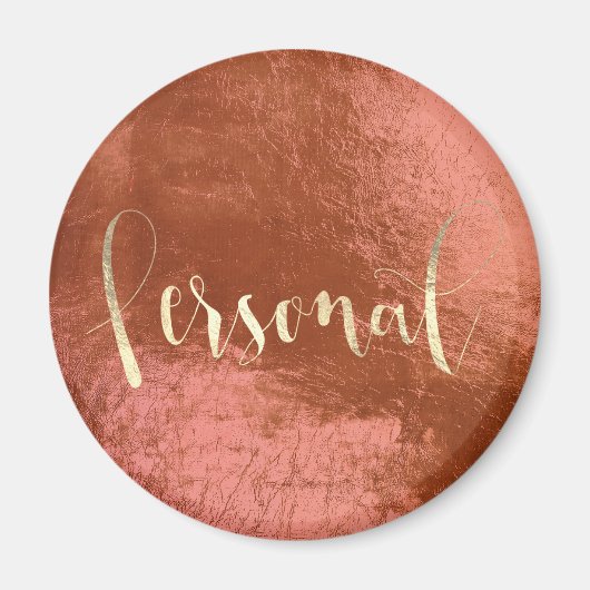 Personal Weekse Planner Pink Blush Copper Gold Magneet (Voorkant)